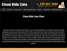 Tablet Screenshot of cleanridelimo.com
